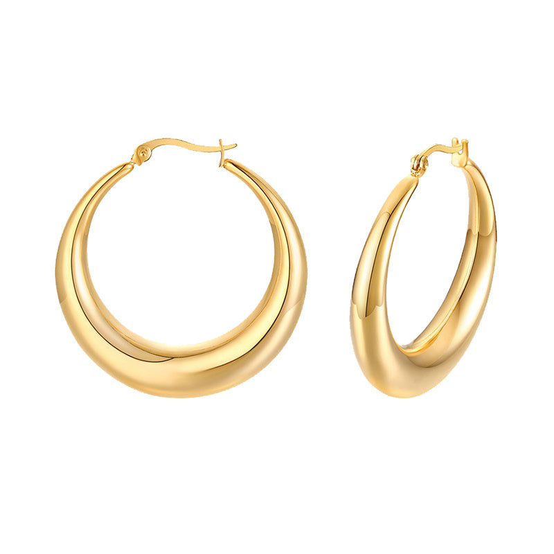 Gold-plated Silver Non-fading Hoop Earrings