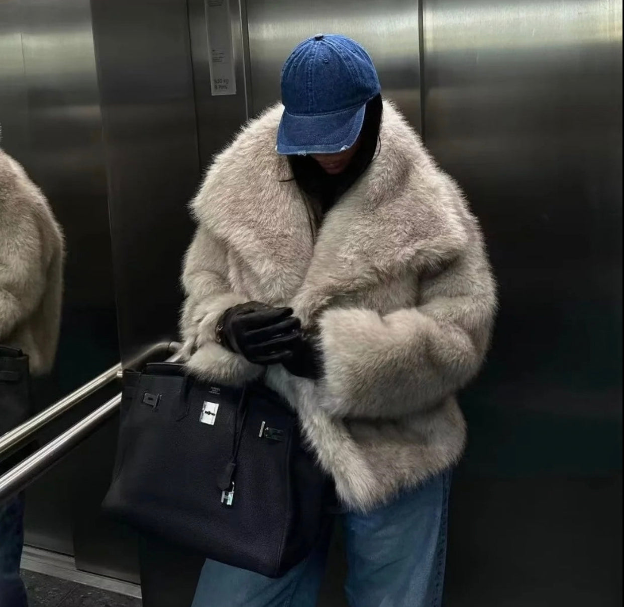 The Fuzzy Beige Classic Coat