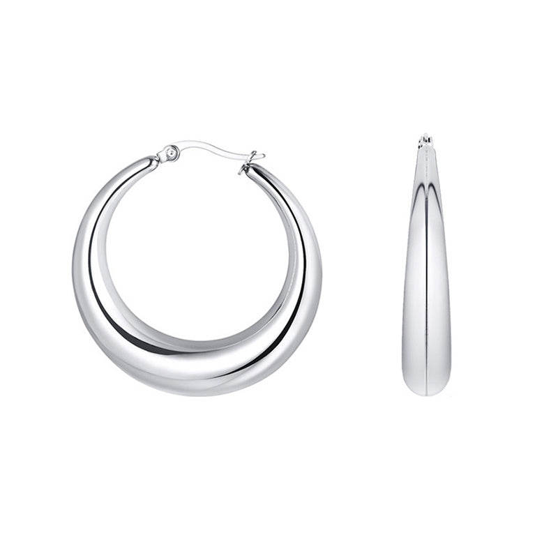 Gold-plated Silver Non-fading Hoop Earrings