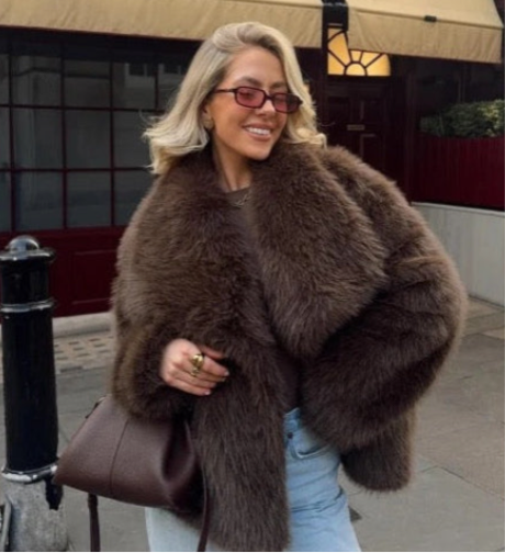 The Fuzzy Brown Classic Coat