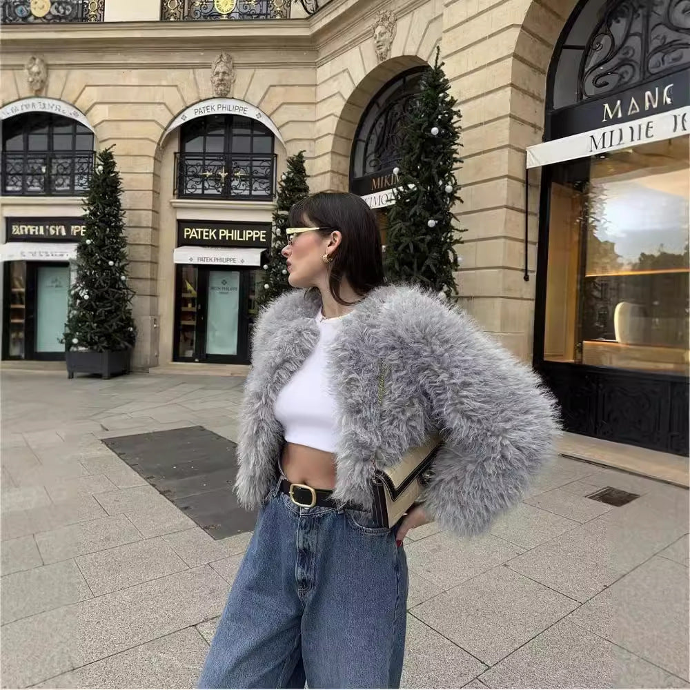 The Fuzzy Chic Crop Jacket