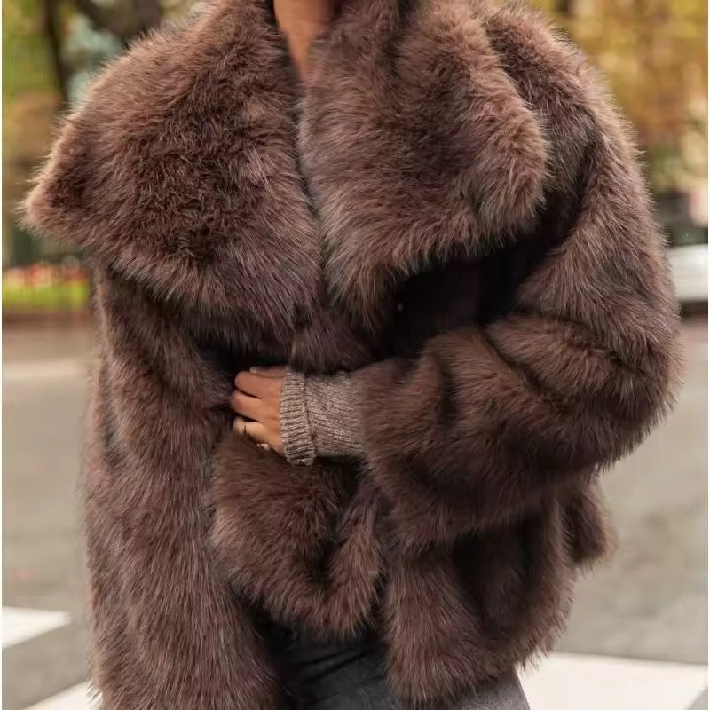 The Fuzzy Brown Classic Coat