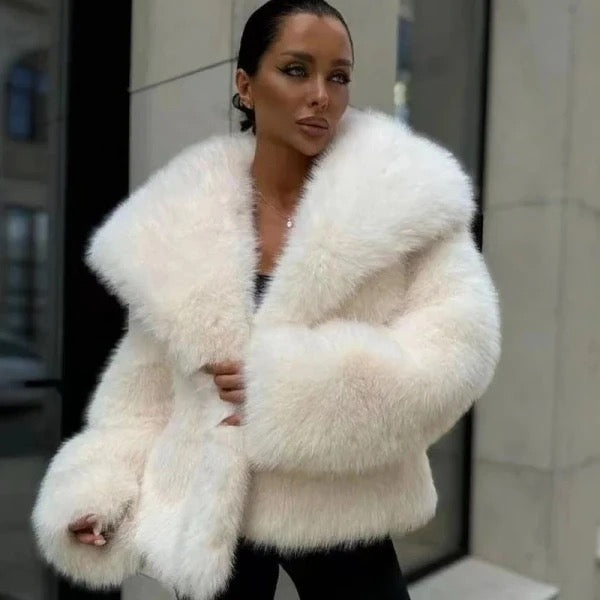 The Fuzzy White Classic Coat