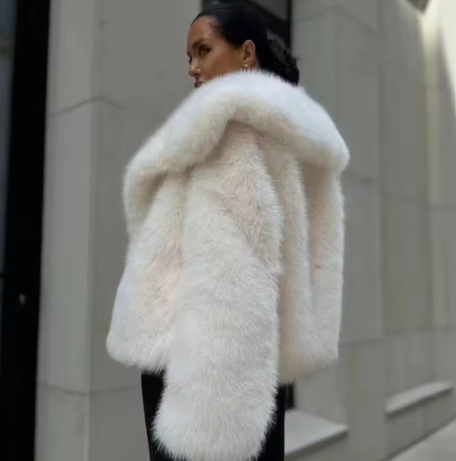 The Fuzzy White Classic Coat