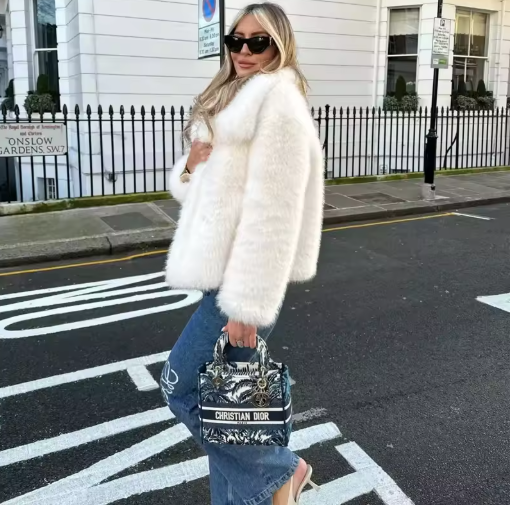 The Fuzzy White Classic Coat