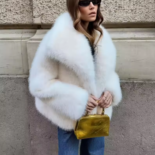 The Fuzzy White Classic Coat