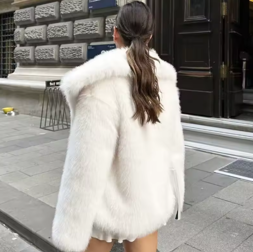 The Fuzzy White Classic Coat