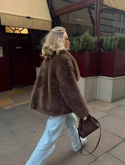 The Fuzzy Brown Classic Coat