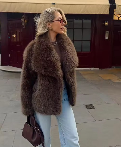 The Fuzzy Brown Classic Coat