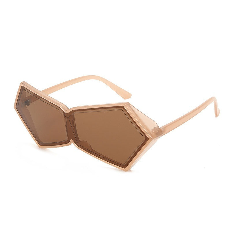 Fashion UV Protection Polygon Frame Sun Glasses