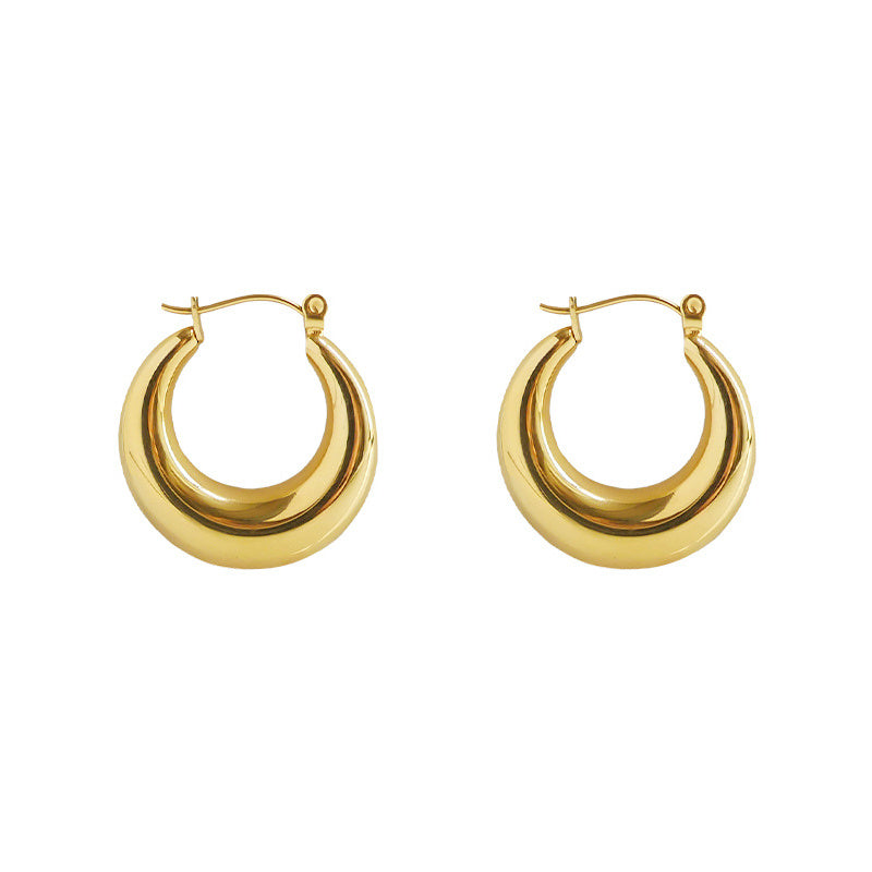 Gold-plated Silver Non-fading Hoop Earrings